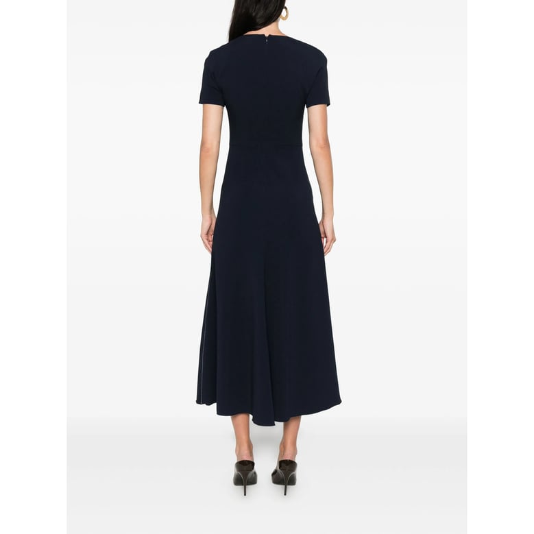 gathered detail midi dress by Selfnex