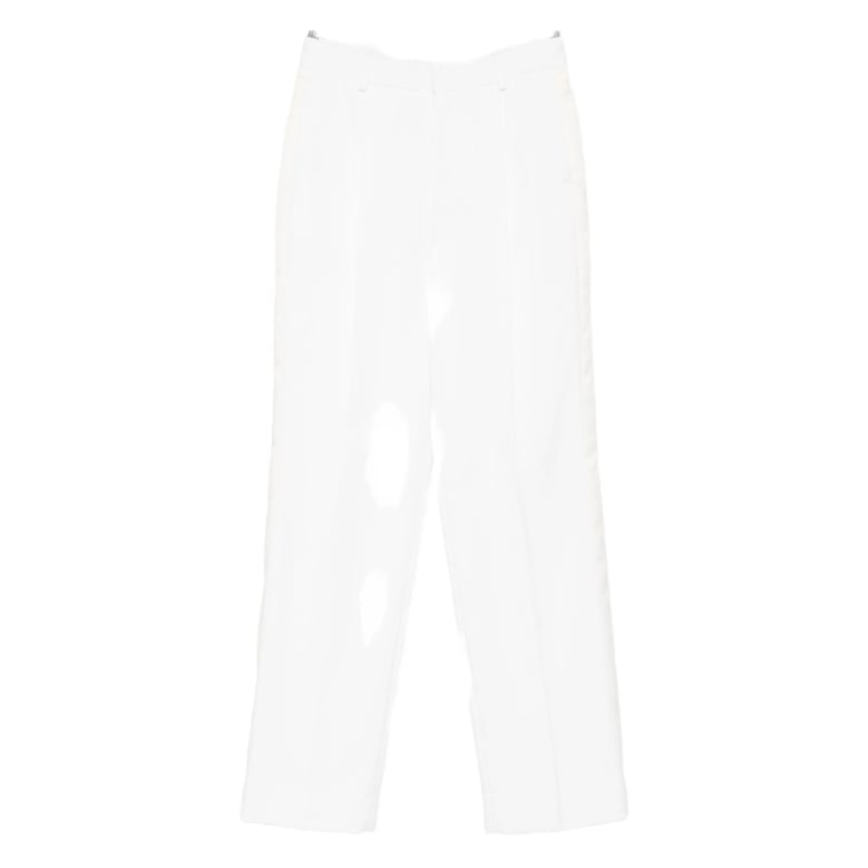 ivory panel detail straight leg pants by Selfnex