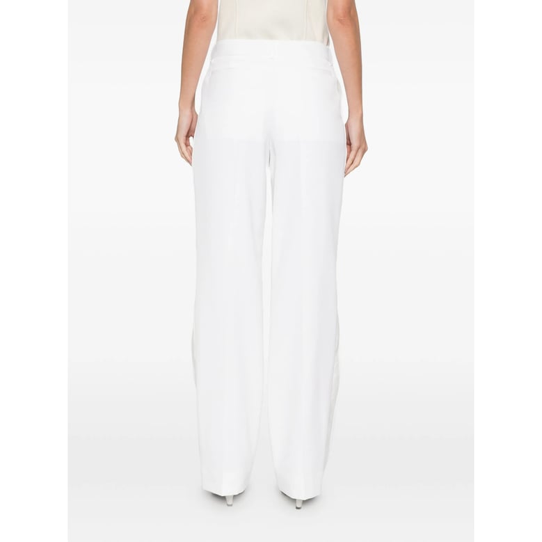 ivory panel detail straight leg pants by Selfnex