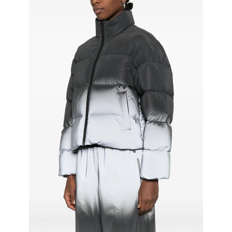 padded silver-tone outerwear by Selfnex