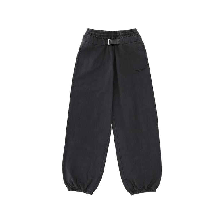 wide leg track pants with buckle fastening by Selfnex