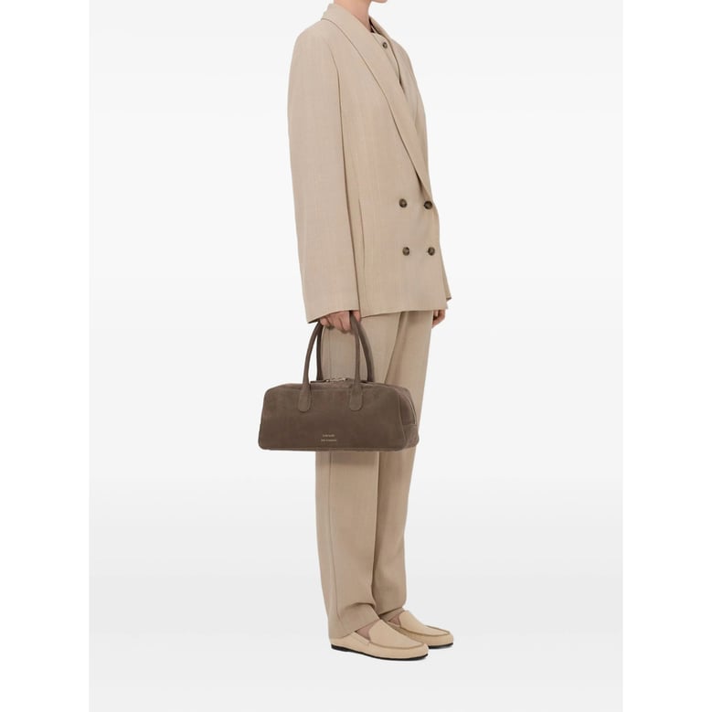 beige wool blend double-breasted jacket by Selfnex