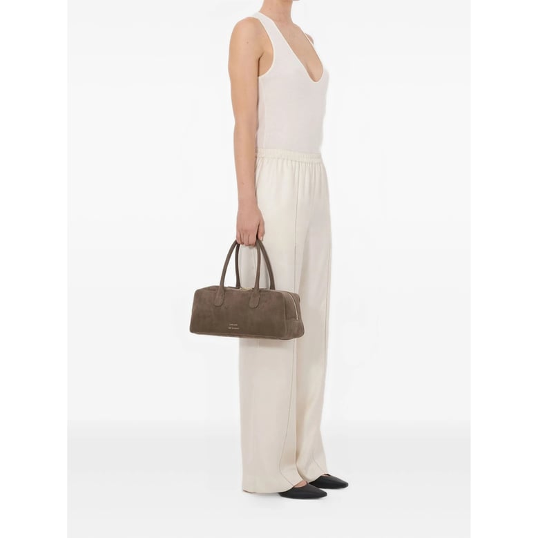 silk pant with lace-stitch detail by Selfnex