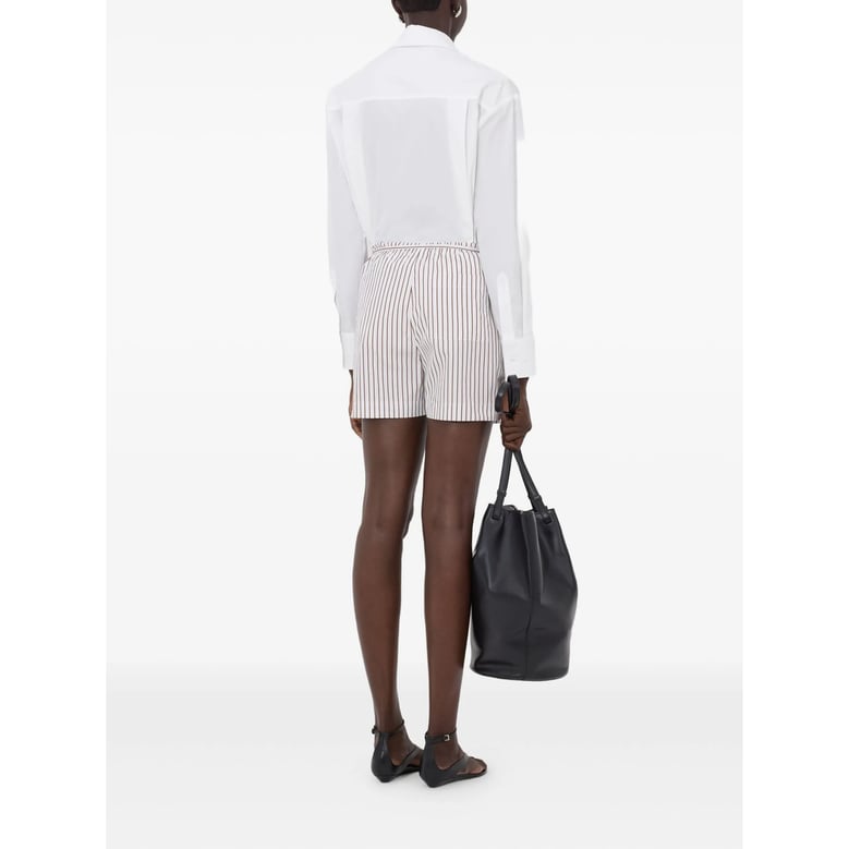tailored shorts white/red by Selfnex