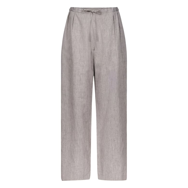 tailored trousers grey cotton-linen by Selfnex