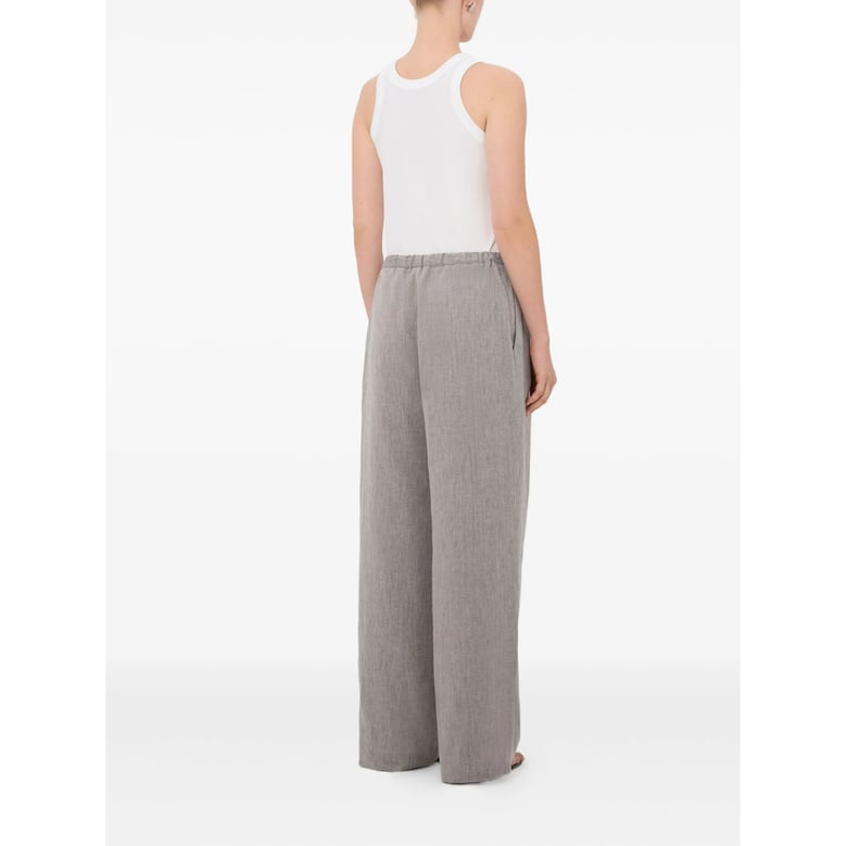 tailored trousers grey cotton-linen by Selfnex