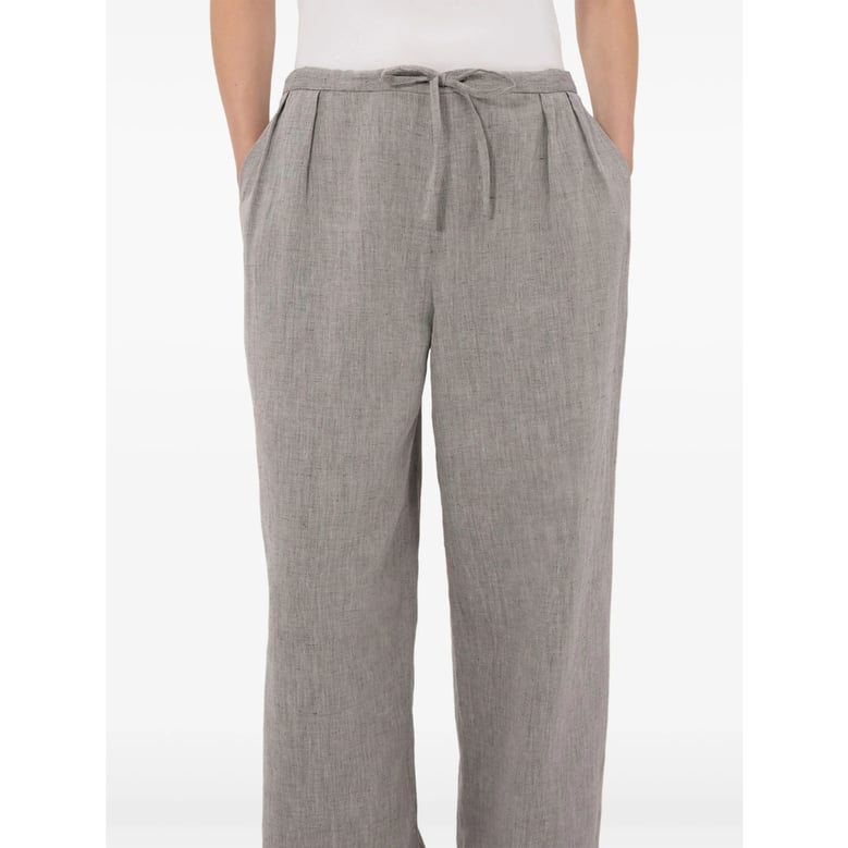 tailored trousers grey cotton-linen by Selfnex