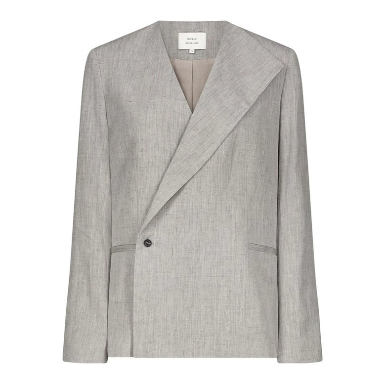 blazer cotton-linen grey by Selfnex