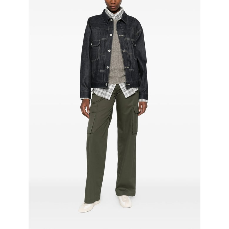 burberry green check trim pants by Selfnex
