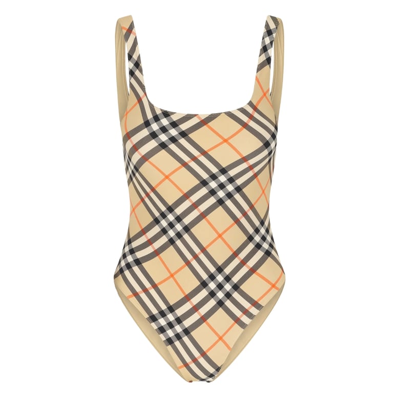 scoop-back swimsuit black/neutrals by Selfnex