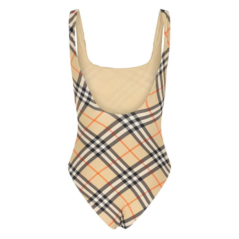 scoop-back swimsuit black/neutrals by Selfnex
