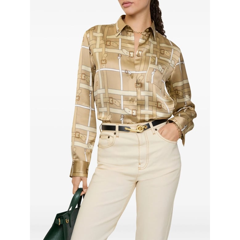 shirt with belt-buckle pattern by Selfnex