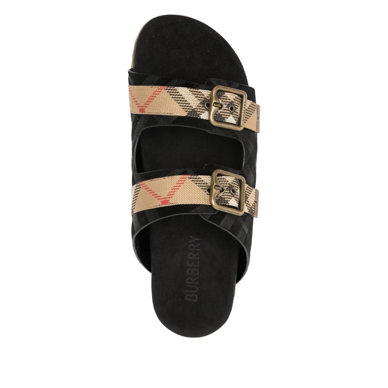 double buckle strap sandals by Selfnex