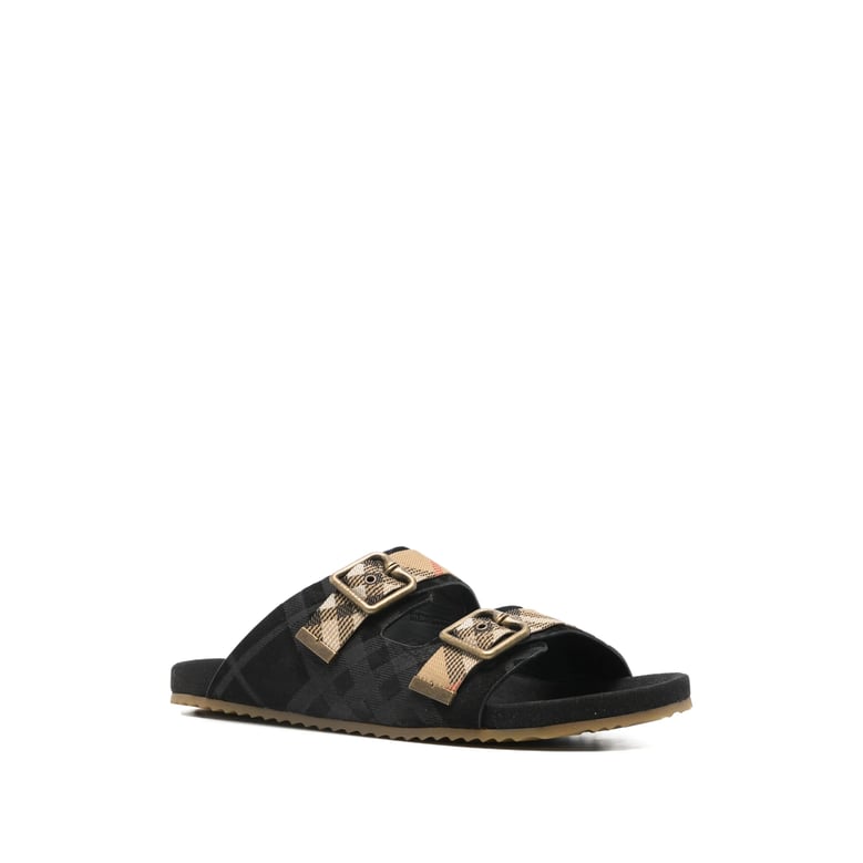 double buckle strap sandals by Selfnex