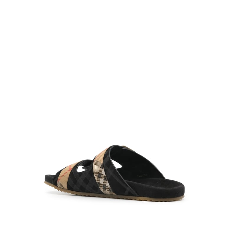 double buckle strap sandals by Selfnex