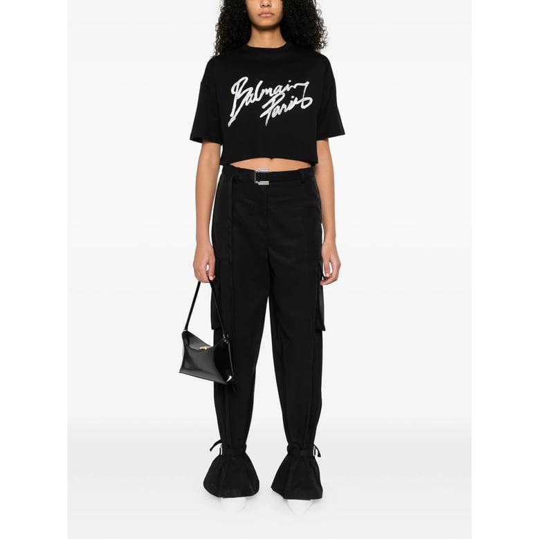 cropped graphic print t-shirt by Selfnex
