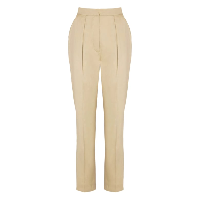 high waist tailored pants with dart detailing by Selfnex