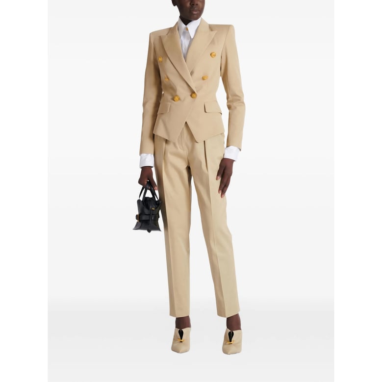 high waist tailored pants with dart detailing by Selfnex