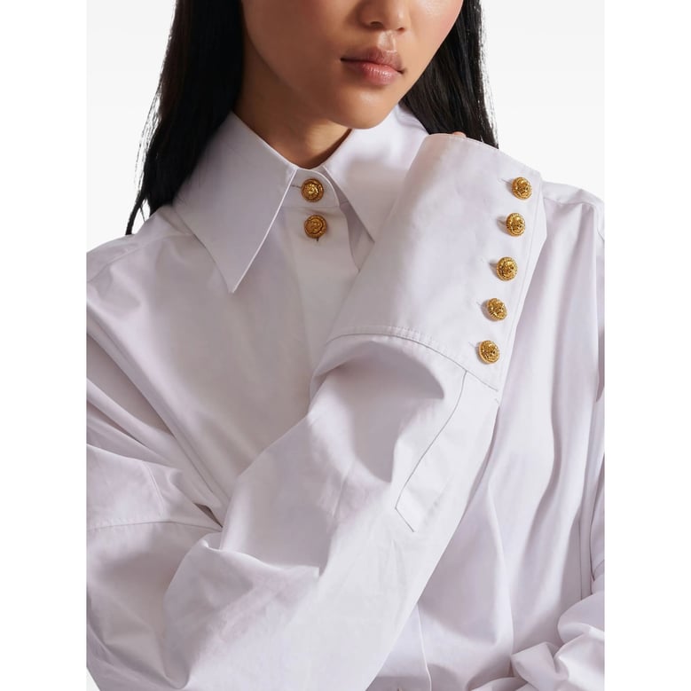 dress with white gold-tone buttons by Selfnex