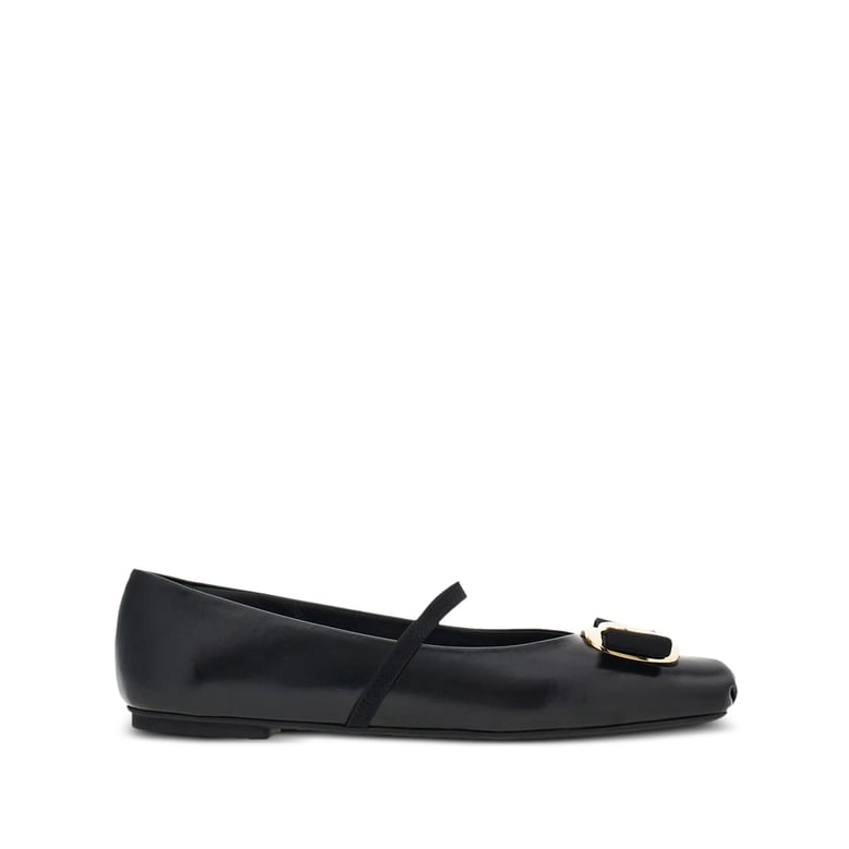 black lambskin vara bow detail slip-on shoes by Selfnex