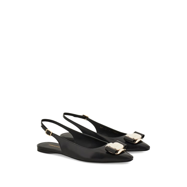 ballerina shoes pointed toe black/gold by Selfnex