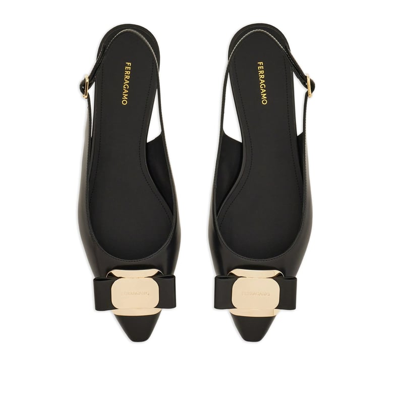 ballerina shoes pointed toe black/gold by Selfnex