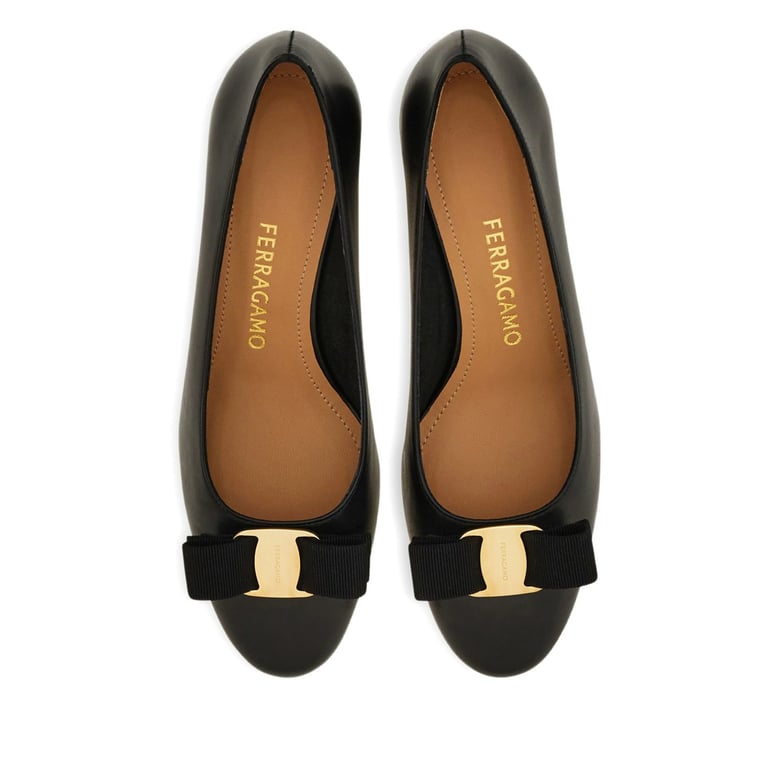 black block heel vara bow shoes by Selfnex