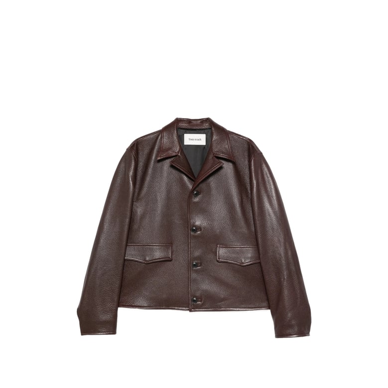 brown notched lapel outerwear by Selfnex