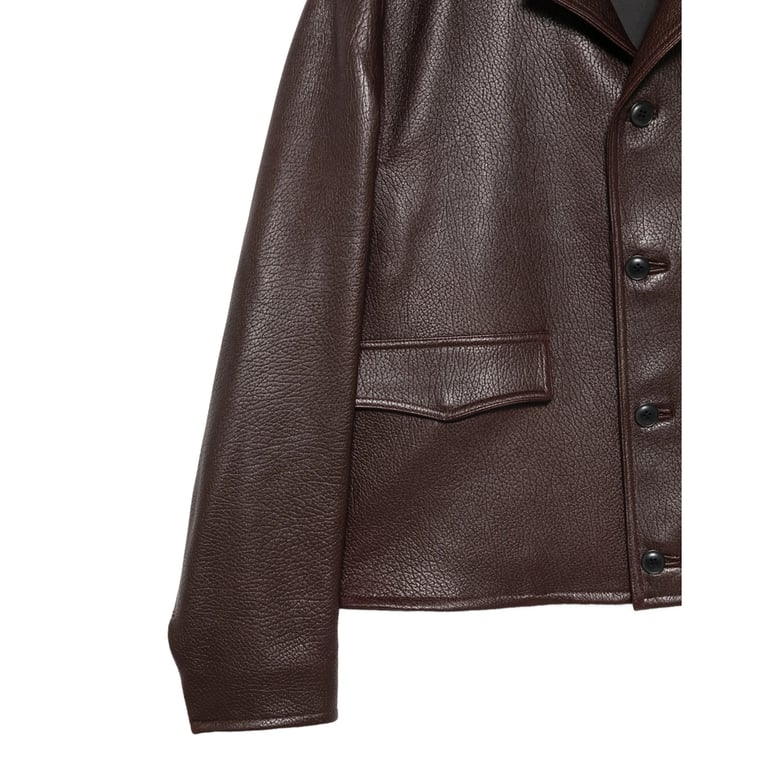 brown notched lapel outerwear by Selfnex