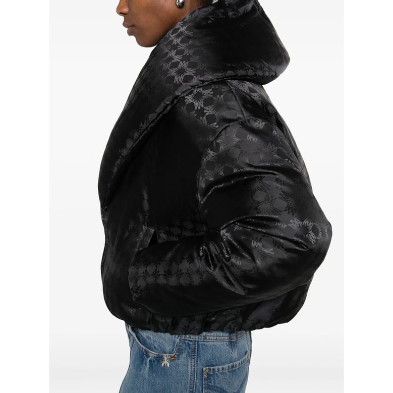 black cropped puffer jacket by Selfnex