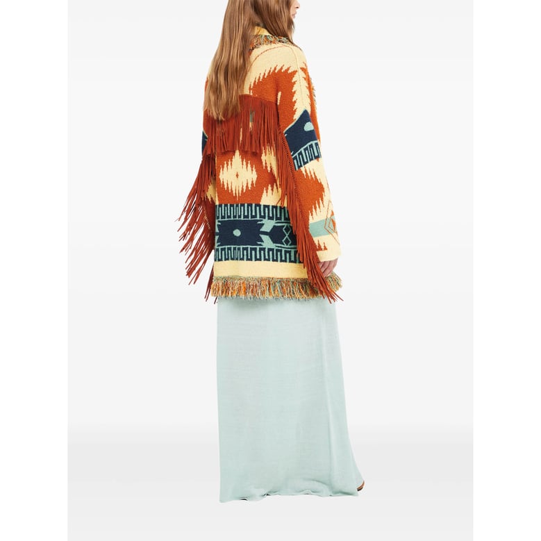 knit cardigan orange/neutrals by Selfnex