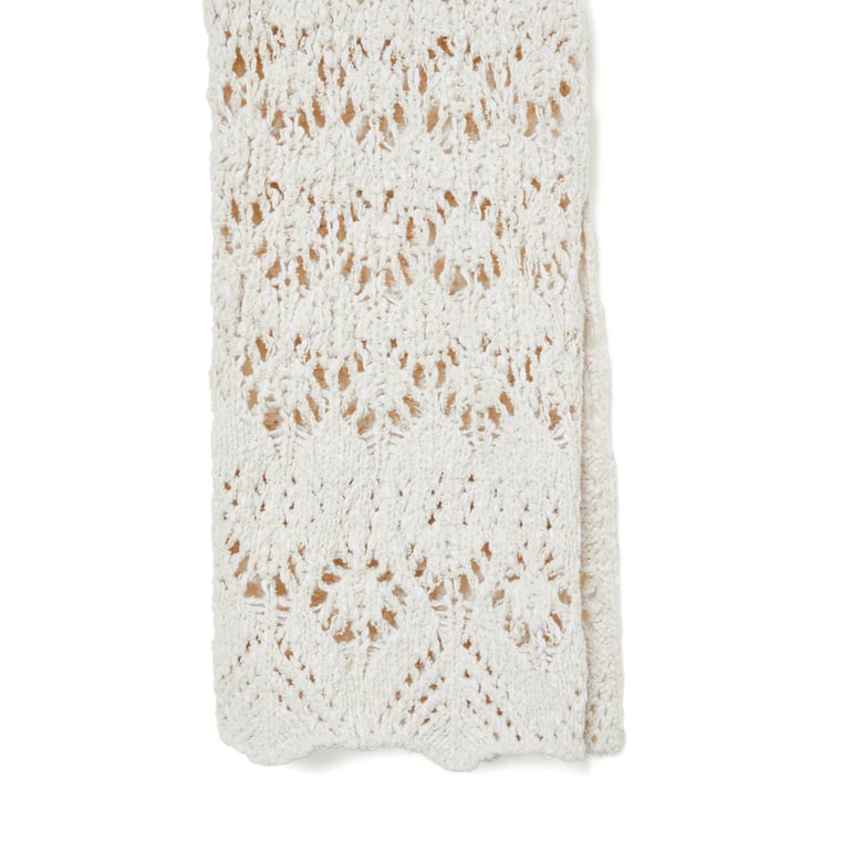 white floral pattern trousers by Selfnex
