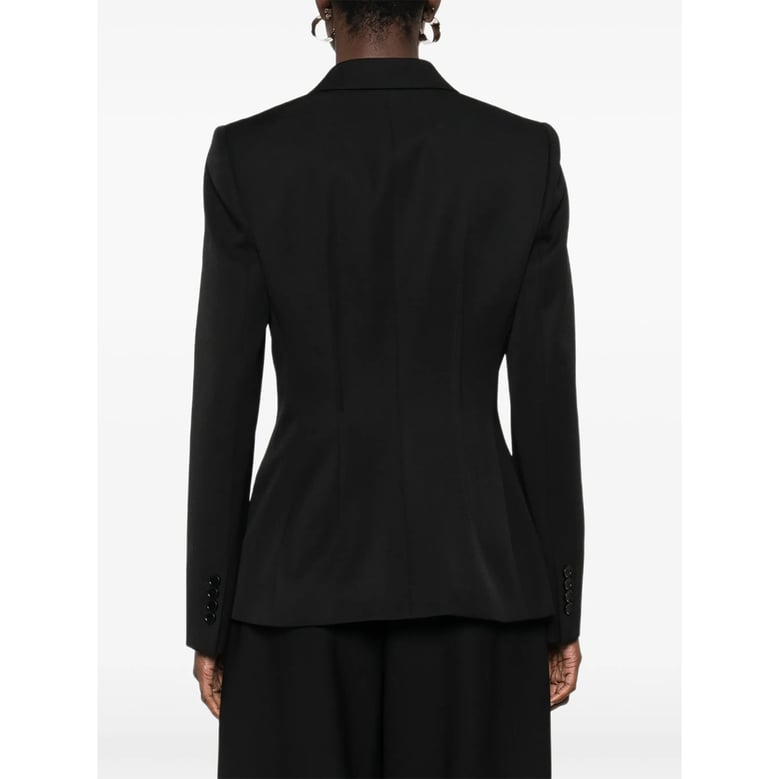 black embellished lapel jacket by Selfnex