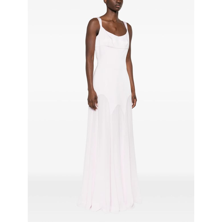 light pink scoop neck dress by Selfnex