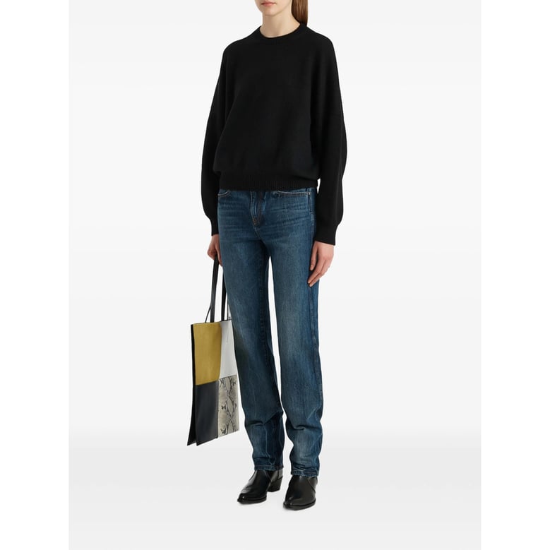 cashmere sweater with ribbed details by Selfnex