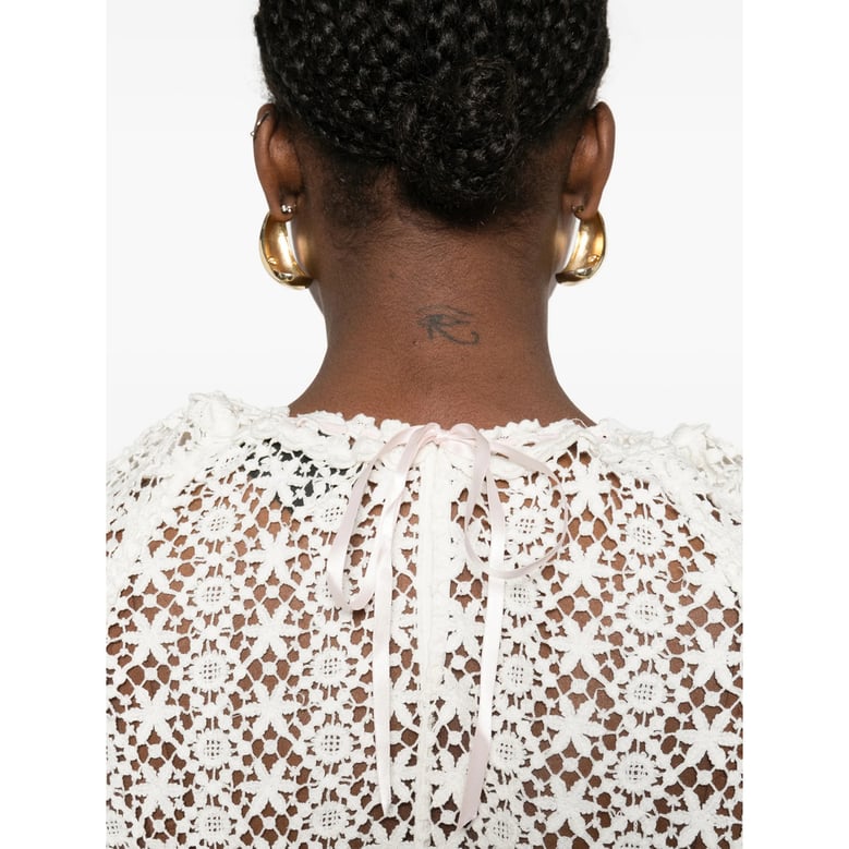 white floral lace dress by Selfnex