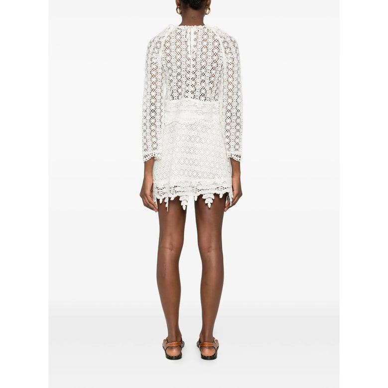 white floral lace dress by Selfnex