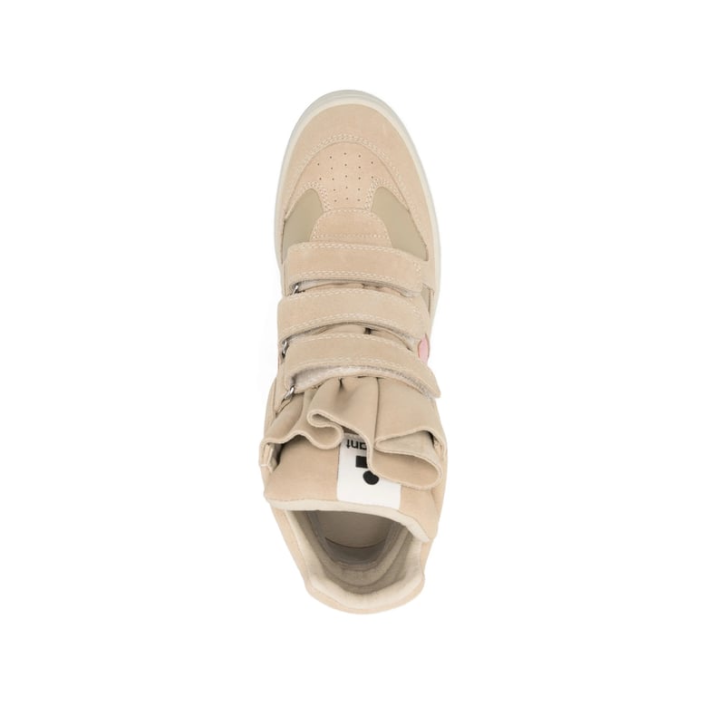 beige cut-out detail high-top sneakers by Selfnex
