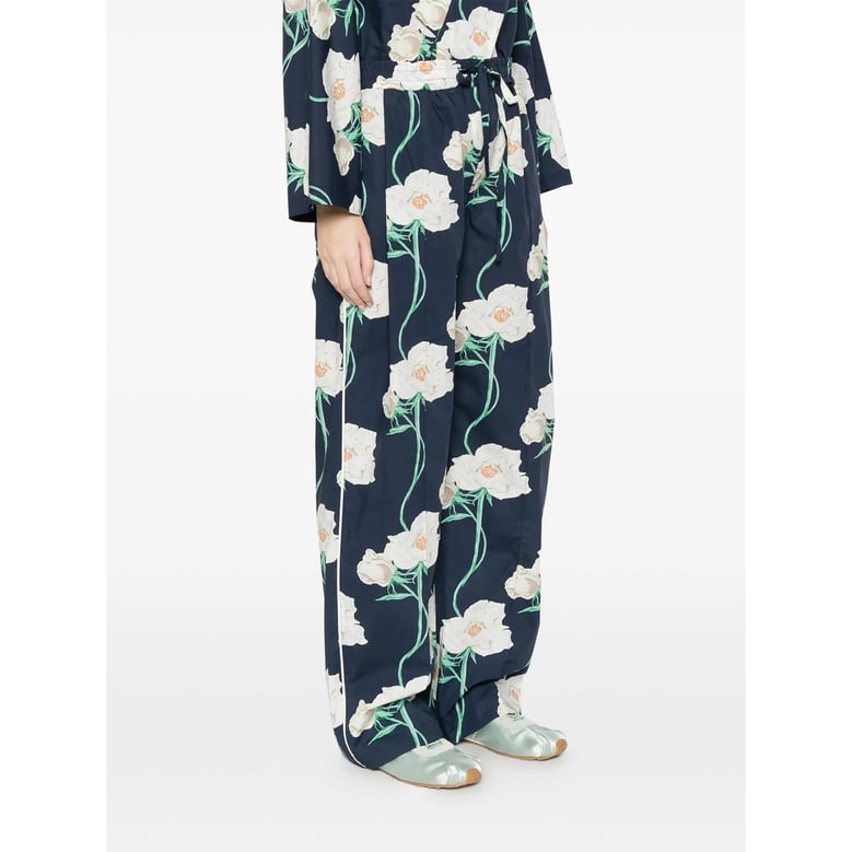 trousers cotton blue/white by Selfnex