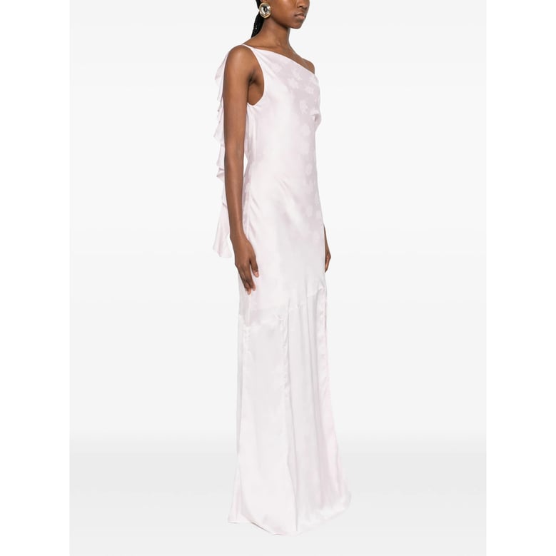 light pink maxi dress with waterfall detail by Selfnex