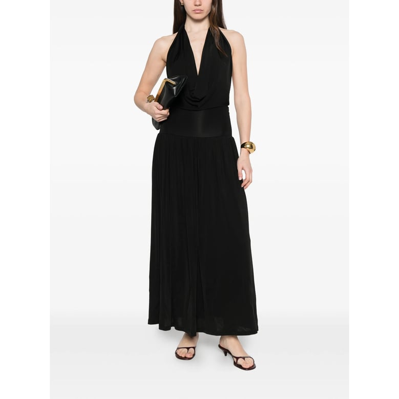 maxi dress v-neck sleeveless black by Selfnex
