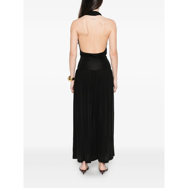 maxi dress v-neck sleeveless black by Selfnex