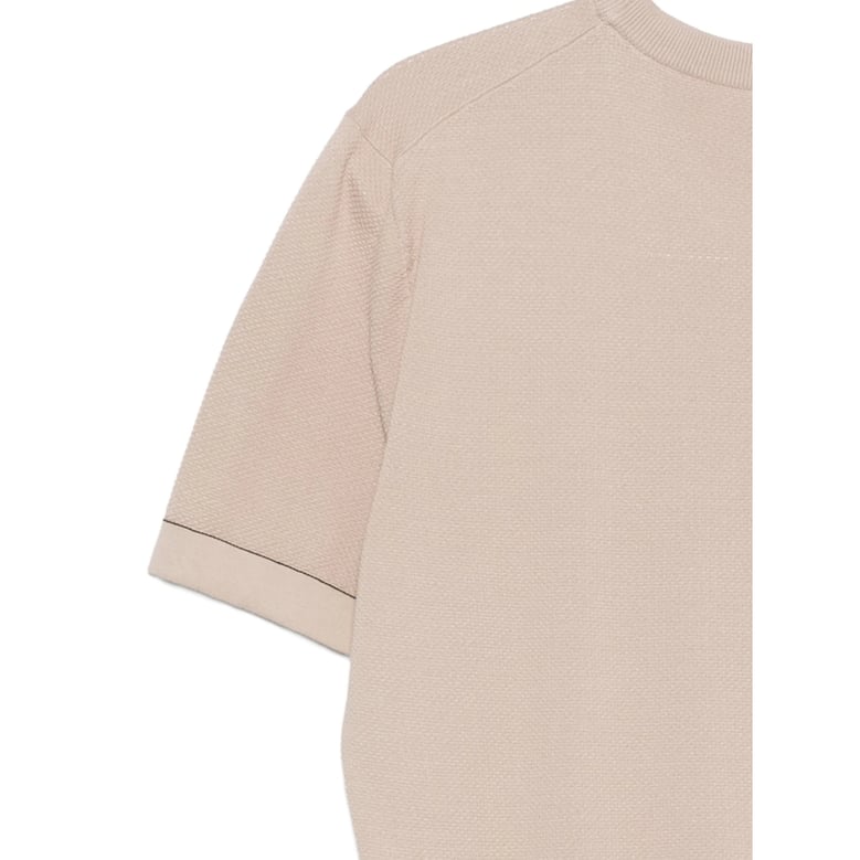 beige round neck sweater by Selfnex