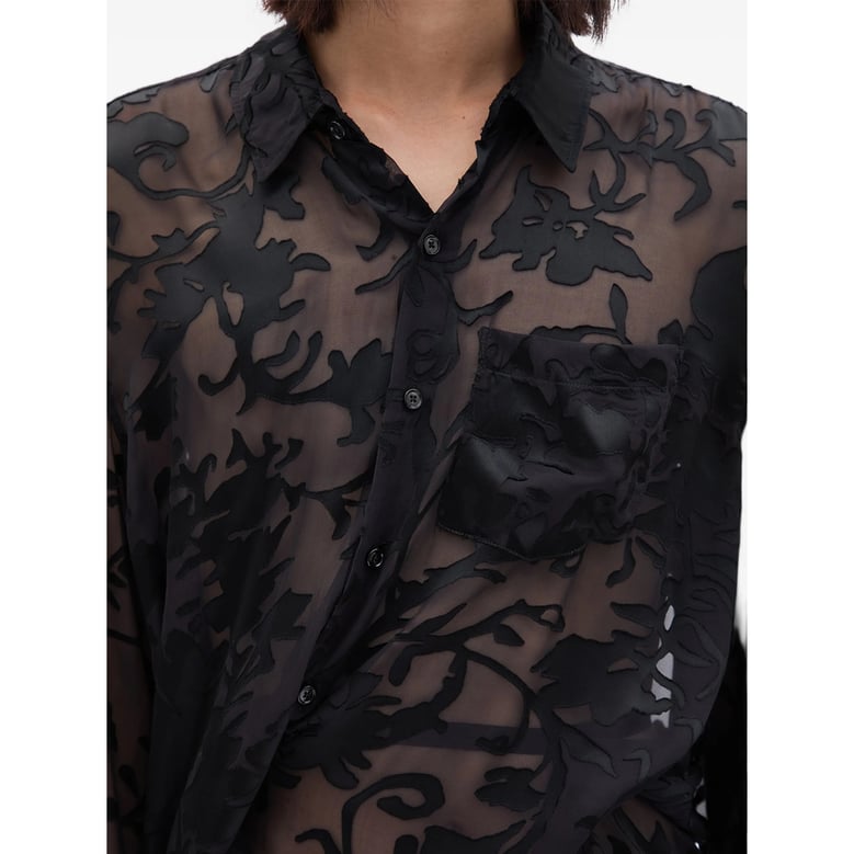 shirt silk-blend black by Selfnex