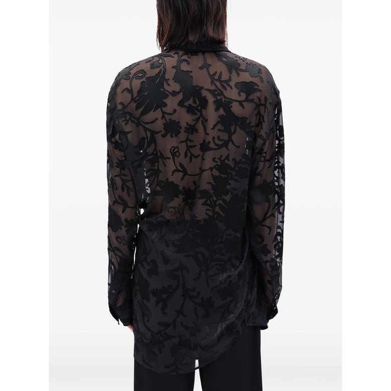 shirt silk-blend black by Selfnex
