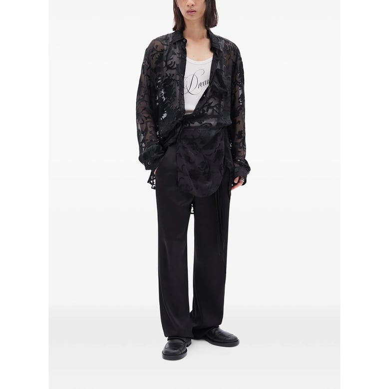 shirt silk-blend black by Selfnex