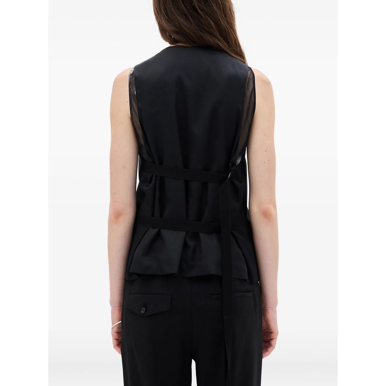 waistcoat black viscose by Selfnex