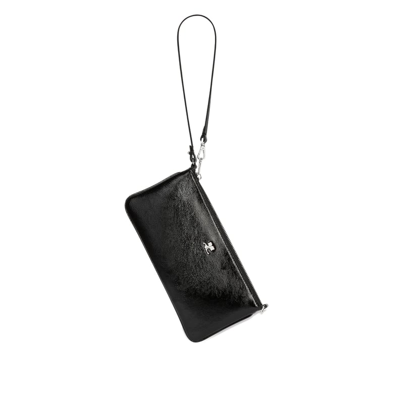 bovine leather clutch bag with zip fastening by Selfnex