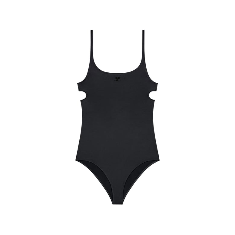 black cut-out detail beachwear by Selfnex