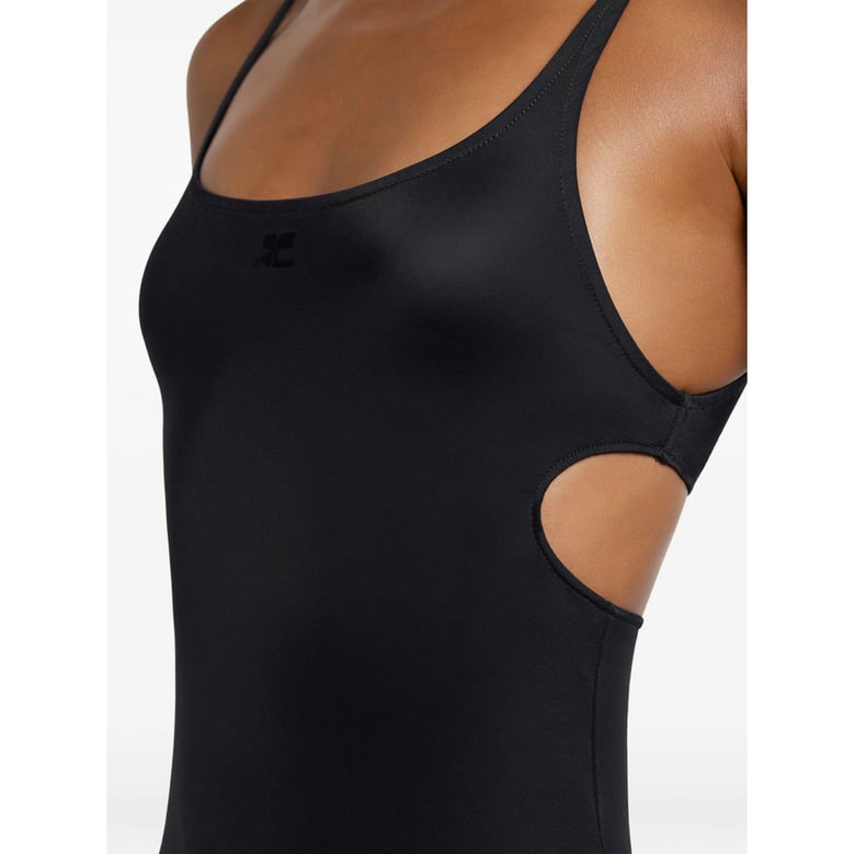 black cut-out detail beachwear by Selfnex